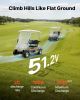 VEVOR 48V (51.2V) 52AH Lithium Golf Cart Battery, with 15A Charger, Lifepo4 Battery Kit, Built-in 100A BMS, with Bluetooth Mobile APP & Display Monit