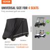 VEVOR 2+2 Passenger Golf Cart Cover, 600D Polyester Full Cover, Suitable for 2+2 Golf Carts, Waterproof, Sunproof, and Dustproof Outdoor Golf Cart Co
