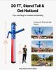 VEVOR Inflatable Tube Man, 20-Feet Tall, Wacky Waving Dancing Tube Guy, Wind Flying Arm Flailing Air Puppet, 18-Inch for Outdoor Advertising, Busines