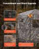 VEVOR Hunting Blind, 6-7 Person, 288 Degree 5 Side See-Through Ground Blinds with Carrying Bag, Portable Camouflage Tent, Durable Concealed Shelter w