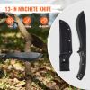 VEVOR Hunting Knife and Hatchet Axe Combo Set with Sheath, Fixed Blade Tactical Knife and Camping Axe, Stainless Steel Survival Knife and Camping Hat