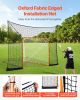VEVOR Hockey and Lacrosse Goal Backstop, 12x9 ft Lacrosse Net with Extended Coverage, Quick Easy Setup Complete Accessories Training Net, Backyard La
