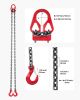 VEVOR Chain Sling, 5/16 in x 10 ft Lifting Chains with 2 Leg Grab Hooks, Heavy Duty G80 Alloy Steel Lifting Sling, 7000LBS Capacity, Adjustable Engin