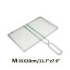 1pc Stainless Steel Vegetable BBQ Grilling Basket; Easy To Clean Grill Basket; Grill Accessories; Portable Folding Fish Grilling Basket With Removabl
