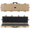 VEVOR Hard Rifle Case, Lockable Rifle Case with Pre-cut Foams, 50 in Movable Gun Storage with Wheels, IP67 Waterproof & Dustproof Pistol Storage for