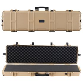 VEVOR Hard Rifle Case, Lockable Rifle Case with Pre-cut Foams, 50 in Movable Gun Storage with Wheels, IP67 Waterproof & Dustproof Pistol Storage for (Default: Default)