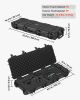 VEVOR Hard Rifle Case, Lockable Rifle Case with Pre-cut Foams, 40 in Gun Storage with Wheels, IP67 Waterproof & Dustproof Movable Large Pistol Storag