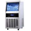 Commercial Ice Maker Machine, 90/110LBS/24H Under Counter Ice Maker, Stainless Steel Freestanding Ice Machine ,Self-Cleaning, Scoop, Ideal for Home B