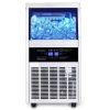 Commercial Ice Maker Machine, 90/110LBS/24H Under Counter Ice Maker, Stainless Steel Freestanding Ice Machine ,Self-Cleaning, Scoop, Ideal for Home B
