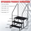 Hot Tub Steps Outdoor, 2 RV Steps with Handrail, Portable RV Stairs 3 Step, Heavy Duty Truck Camper Steps Ladders for Travel Trailers, 5th Wheel, Mot