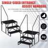 Hot Tub Steps Outdoor, 2 RV Steps with Handrail, Portable RV Stairs 3 Step, Heavy Duty Truck Camper Steps Ladders for Travel Trailers, 5th Wheel, Mot